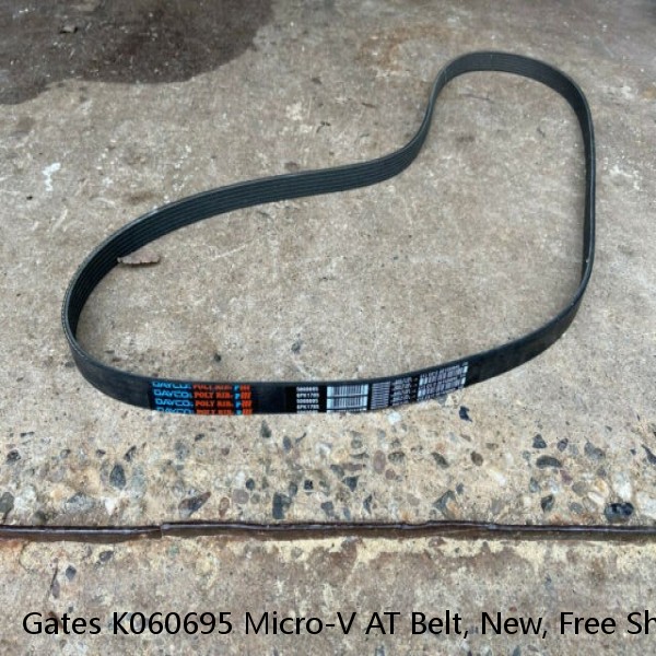 Gates K060695 Micro-V AT Belt, New, Free Shipping